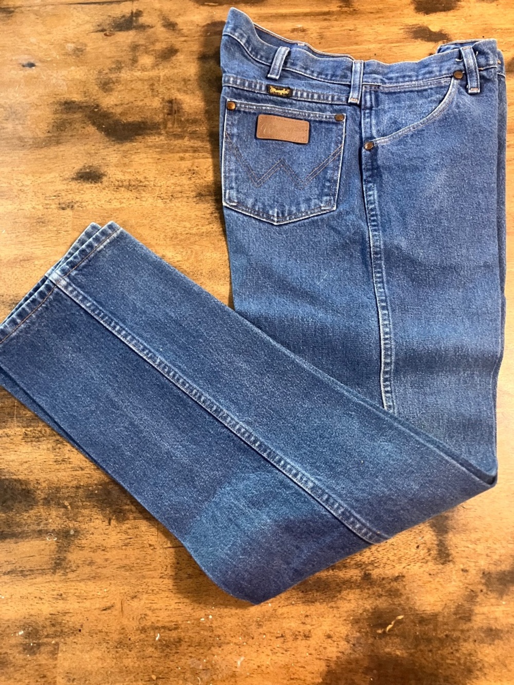 Vintage Wrangler 13MWZ Jeans Made in USA 34x32 Rigid Heavyweight Cowboy Cut